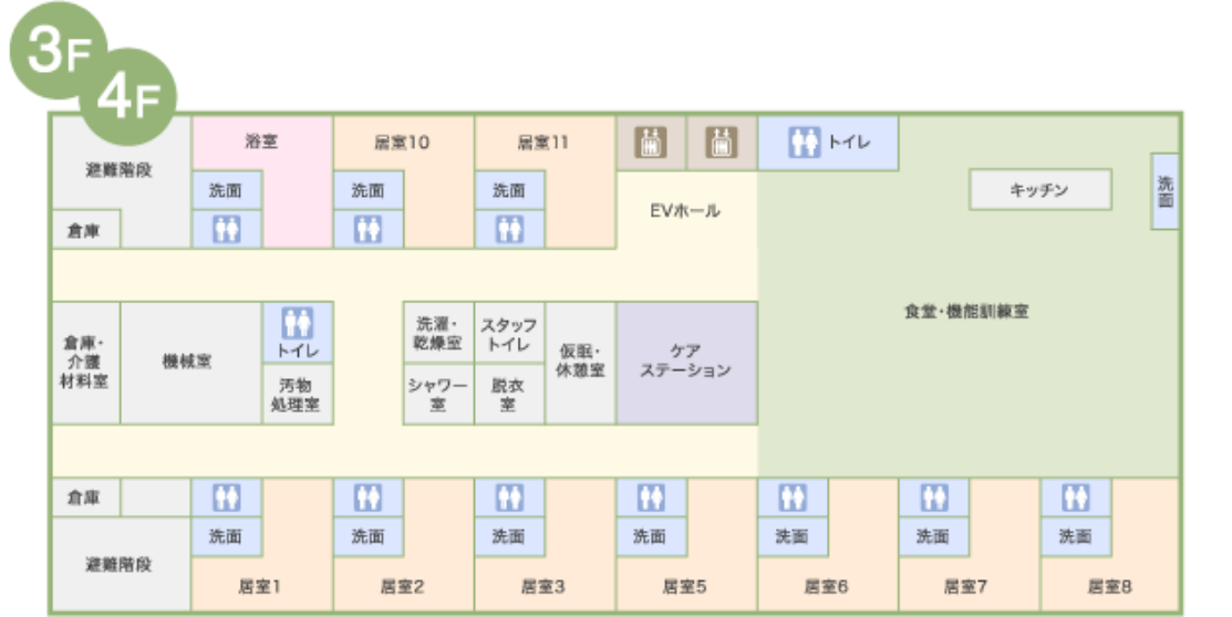 3F、4F フロアガイド